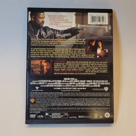 Training Day (2001) DVD - Pre-owned - Picture 2 of 4